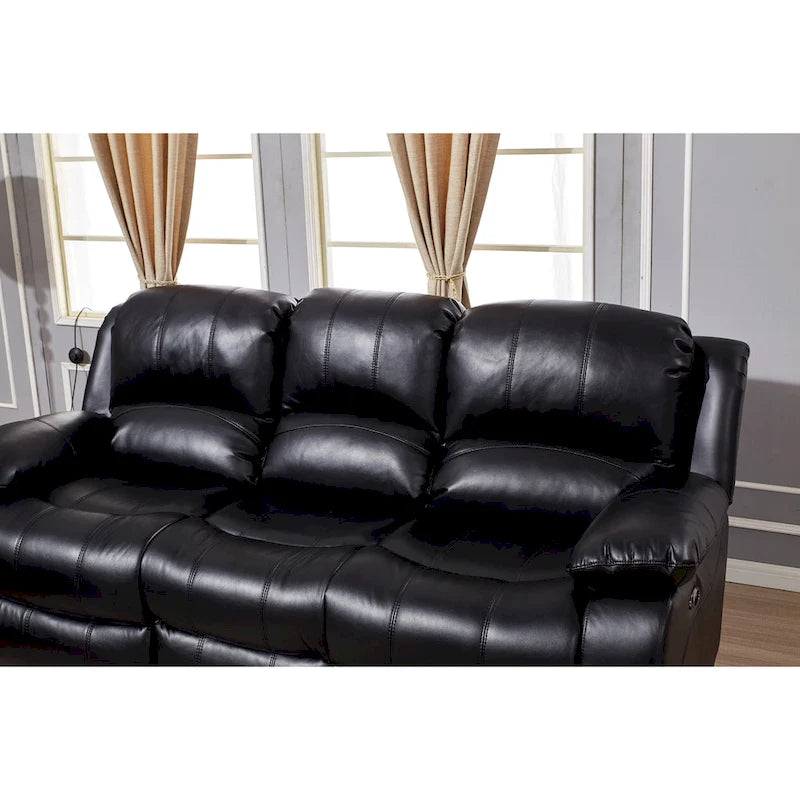 Betsy Furniture elektrisch verstellbares 3-Sitzer-Sofa aus Bonded-Leder, Modell 8018