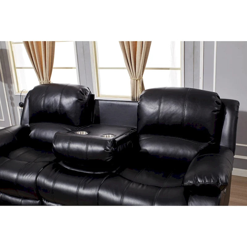 Betsy Furniture elektrisch verstellbares 3-Sitzer-Sofa aus Bonded-Leder, Modell 8018