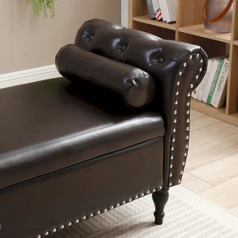 Kata Velvet Rectangular Storage Ottoman Sofa Stool Bench