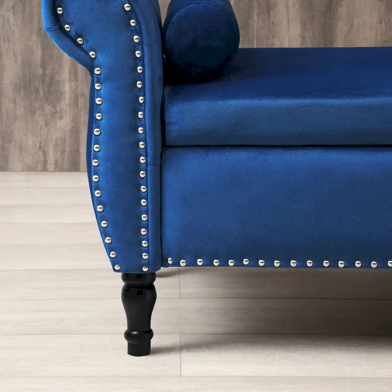 Kata Velvet Rectangular Storage Ottoman Sofa Stool Bench