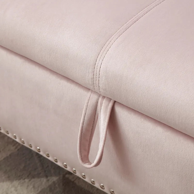 Kata Velvet Rectangular Storage Ottoman Sofa Stool Bench