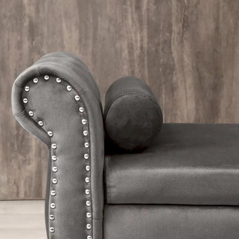 Kata Velvet Rectangular Storage Ottoman Sofa Stool Bench