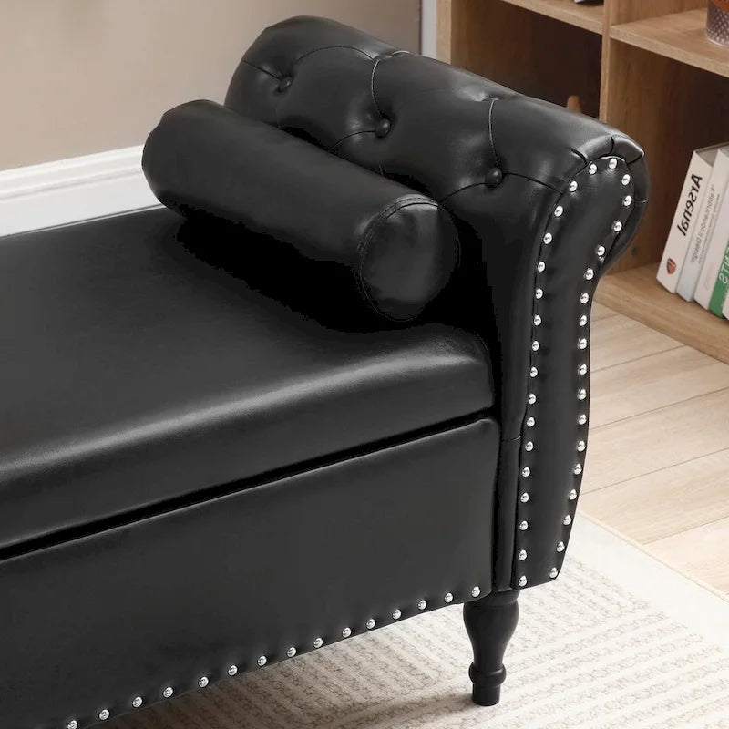 Kata Velvet Rectangular Storage Ottoman Sofa Stool Bench