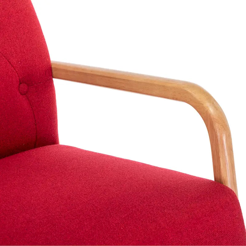 Schaukelstuhl mit Armlehnen und Hocker für das Wohnzimmer