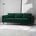 Flavia Samtsofa im modernen Mid-Century-Stil mit gepolsterter Rückenlehne