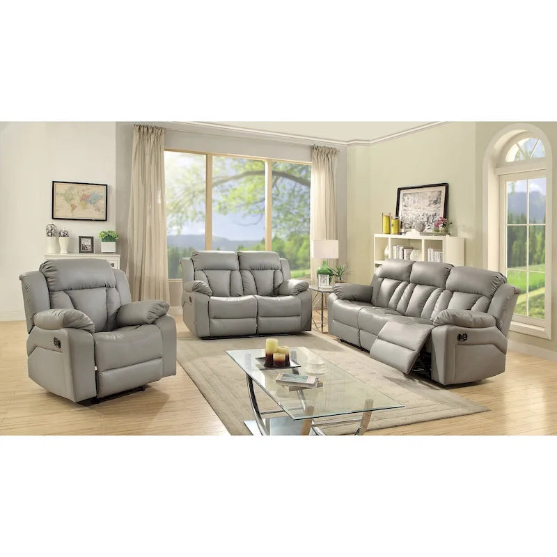 Prosta rozkładana sofa Daria 85 in. W ze sztucznej skóry i rozszerzanymi podłokietnikami — 37L x 85W x 41H