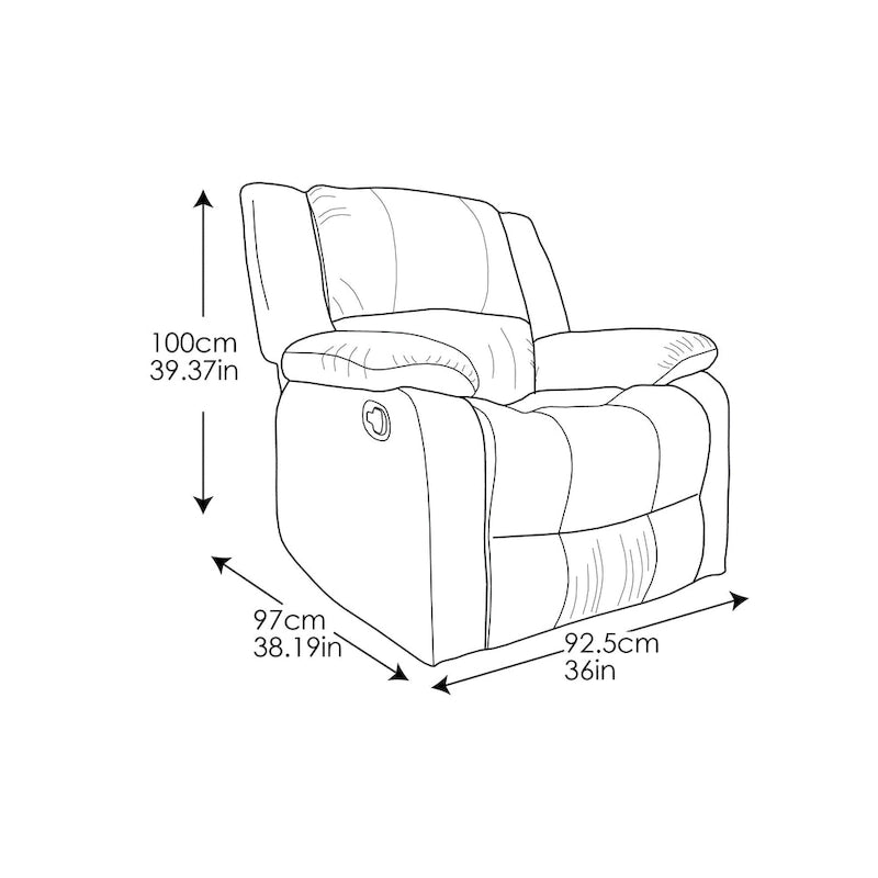 Relax A Lounger Porter manueller Relaxsessel aus Kunstleder von iLounge