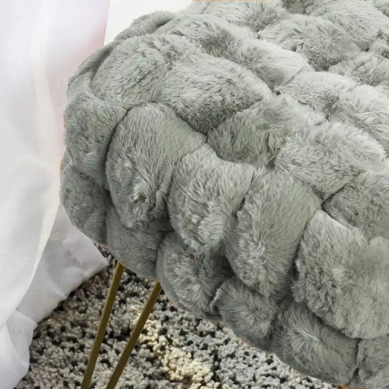 FoxFauxFur Pouf Stool