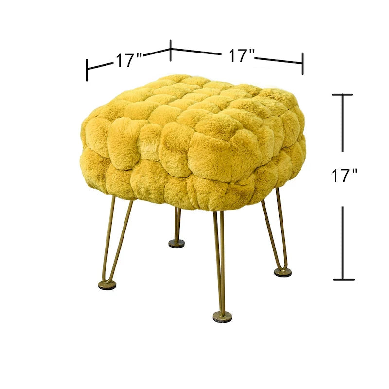 FoxFauxFur Pouf Stool