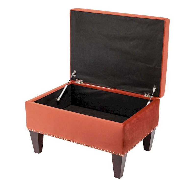 Transitional Brooklyn Upholstered Home Dcor Storage Bench