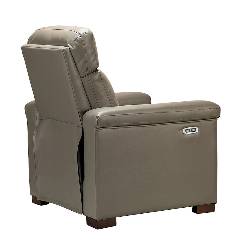 Fauteuil inclinable électrique Alicia de 34,65 pouces de largeur, classique contemporain en cuir véritable avec port USB (ensemble de 2)