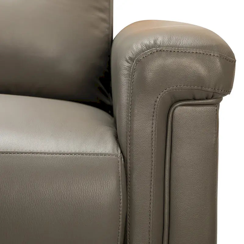 Fauteuil inclinable électrique Alicia de 34,65 pouces de largeur, classique contemporain en cuir véritable avec port USB (ensemble de 2)