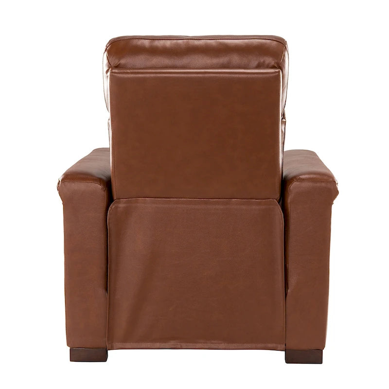 Fauteuil inclinable électrique Alicia de 34,65 pouces de largeur, classique contemporain en cuir véritable avec port USB (ensemble de 2)