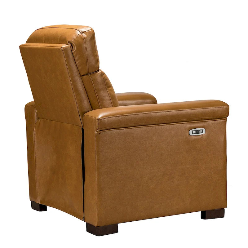 Fauteuil inclinable électrique Alicia de 34,65 pouces de largeur, classique contemporain en cuir véritable avec port USB (ensemble de 2)
