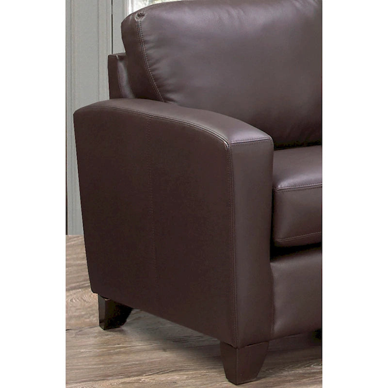 Juego de sofá, sofá de dos plazas y sillón de cuero italiano de grano superior Bryce