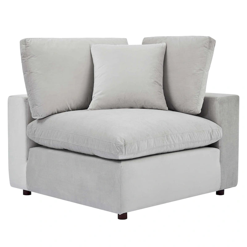 Canapé sectionnel Commix 6 pièces en velours généreusement rembourré de duvet