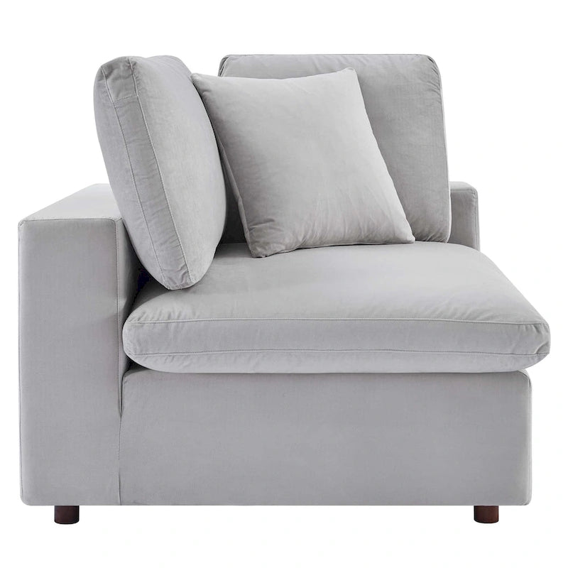 Canapé sectionnel Commix 6 pièces en velours généreusement rembourré de duvet