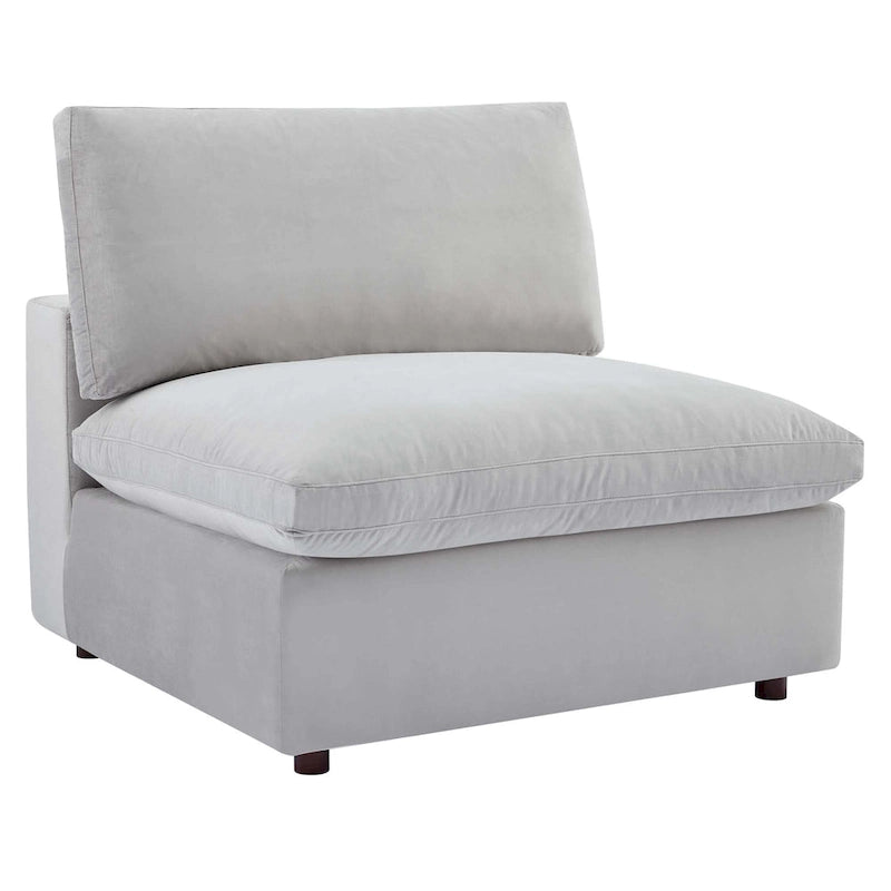 Canapé sectionnel Commix 6 pièces en velours généreusement rembourré de duvet