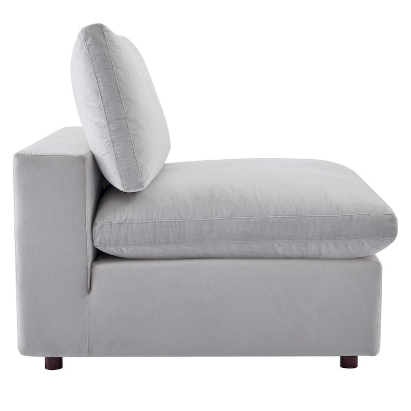 Canapé sectionnel Commix 6 pièces en velours généreusement rembourré de duvet