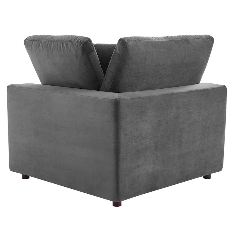 Canapé sectionnel Commix 6 pièces en velours généreusement rembourré de duvet