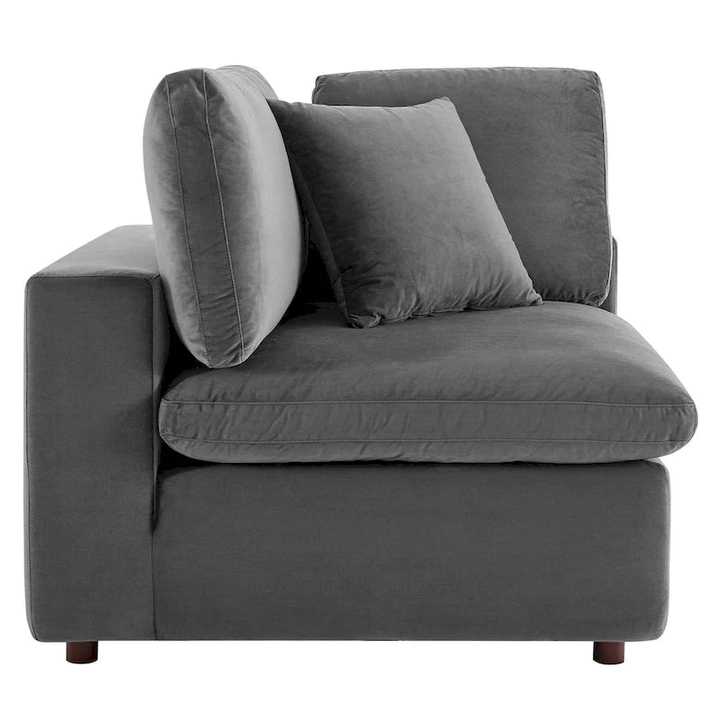 Canapé sectionnel Commix 6 pièces en velours généreusement rembourré de duvet