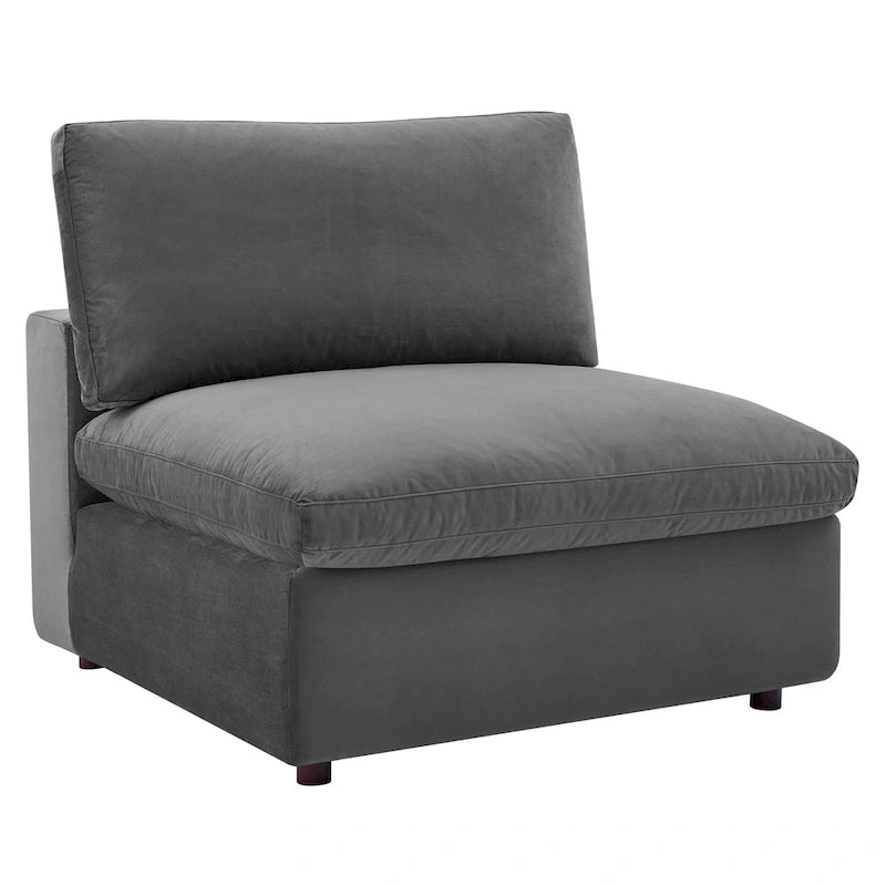 Canapé sectionnel Commix 6 pièces en velours généreusement rembourré de duvet