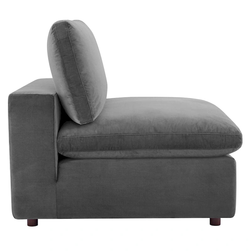 Canapé sectionnel Commix 6 pièces en velours généreusement rembourré de duvet