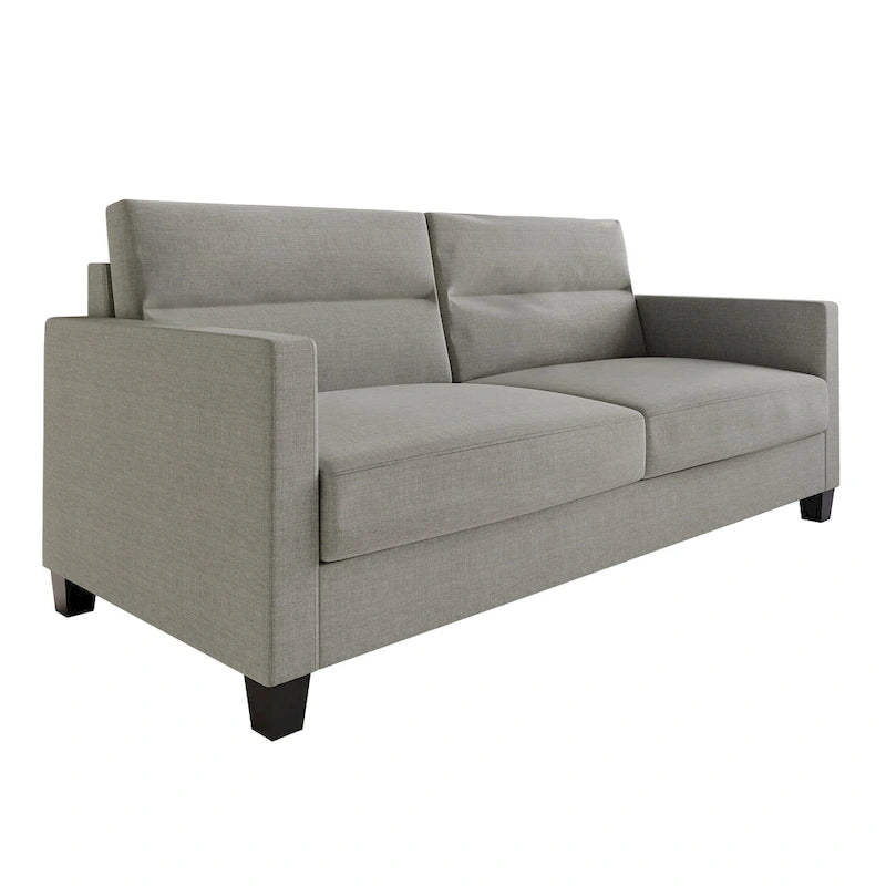 Canapé rembourré en lin au design épuré et minimaliste CraftPorch