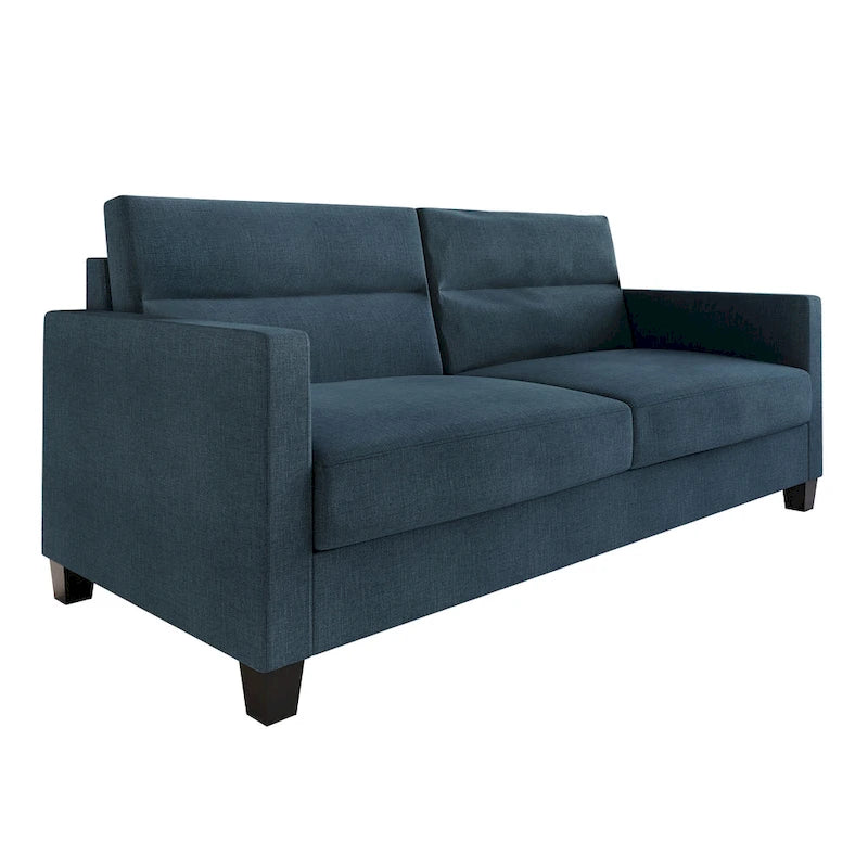 Canapé rembourré en lin au design épuré et minimaliste CraftPorch