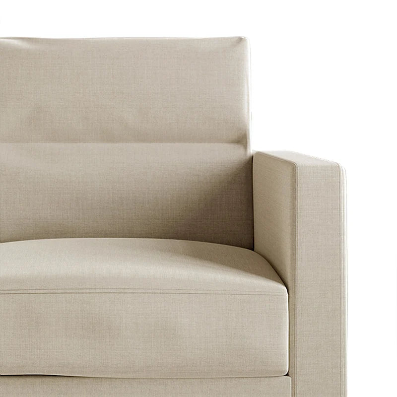 Canapé rembourré en lin au design épuré et minimaliste CraftPorch