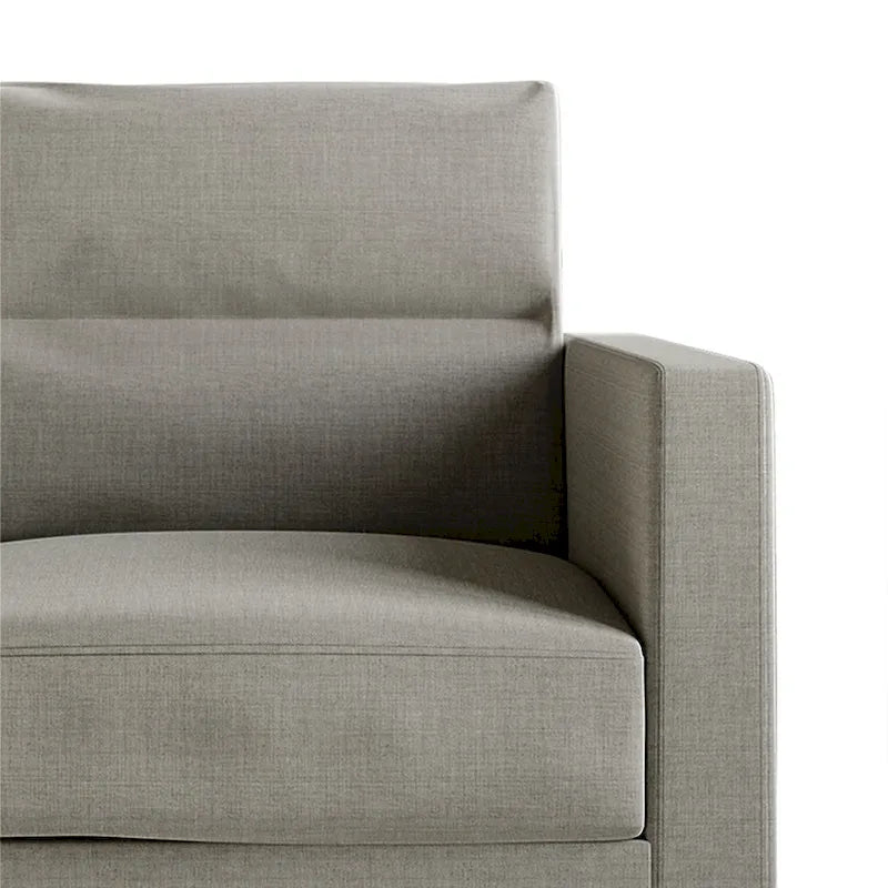 Canapé rembourré en lin au design épuré et minimaliste CraftPorch