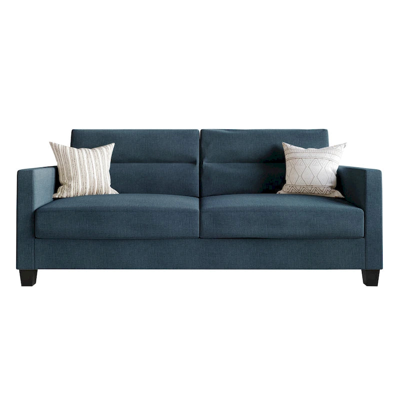 Canapé rembourré en lin au design épuré et minimaliste CraftPorch