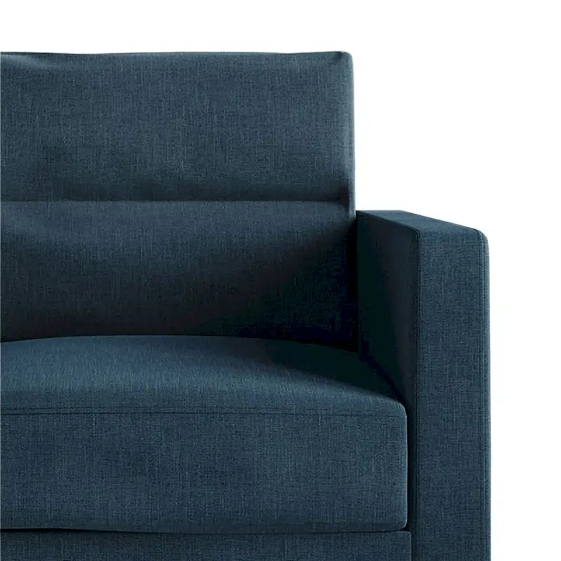 Canapé rembourré en lin au design épuré et minimaliste CraftPorch