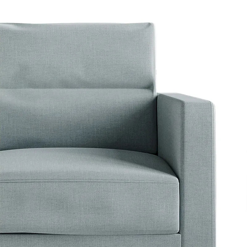 Canapé rembourré en lin au design épuré et minimaliste CraftPorch