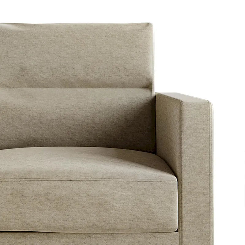 Canapé rembourré en lin au design épuré et minimaliste CraftPorch