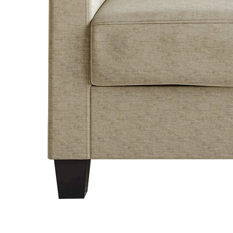 Canapé rembourré en lin au design épuré et minimaliste CraftPorch