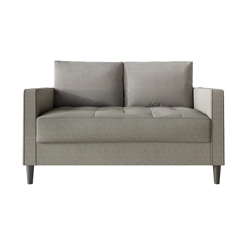 Sillón biplaza tapizado en lino minimalista contemporáneo CraftPorch