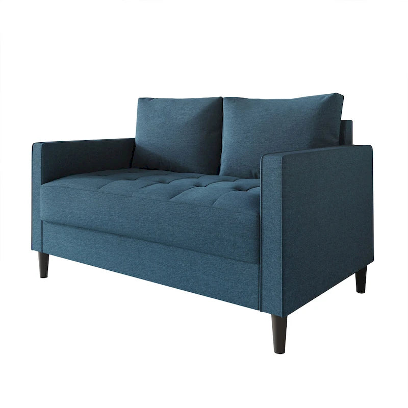 CraftPorch zeitgemäßes minimalistisches Loveseat mit Leinenbezug