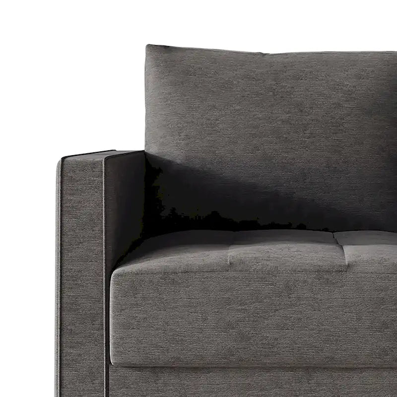 CraftPorch zeitgemäßes minimalistisches Loveseat mit Leinenbezug