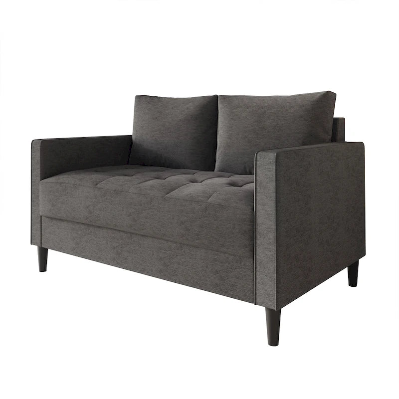 CraftPorch zeitgemäßes minimalistisches Loveseat mit Leinenbezug
