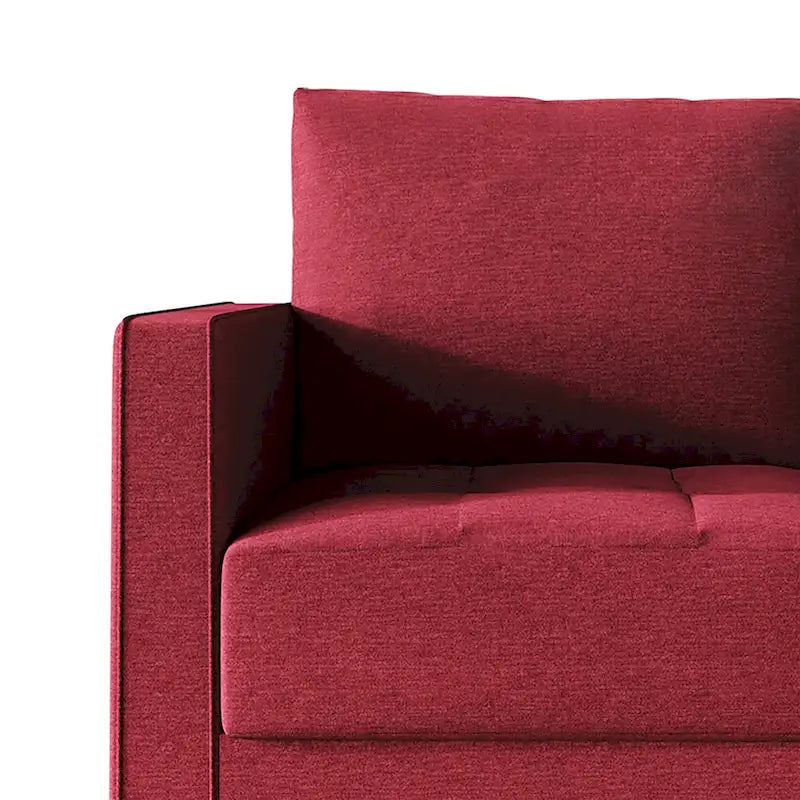 CraftPorch zeitgemäßes minimalistisches Loveseat mit Leinenbezug