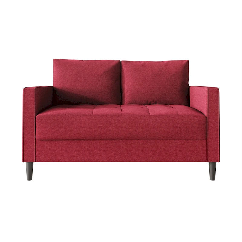 CraftPorch zeitgemäßes minimalistisches Loveseat mit Leinenbezug