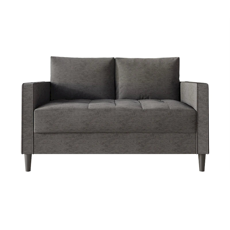 CraftPorch zeitgemäßes minimalistisches Loveseat mit Leinenbezug