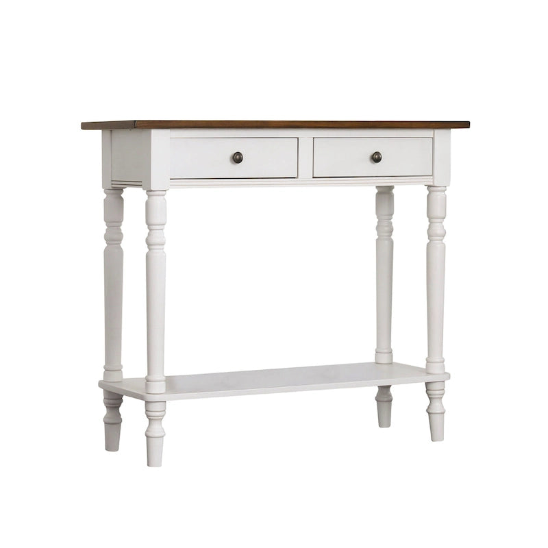 Jeln traditioneller Konsolentisch aus Holz, 38 Zoll, mit einem Regalboden von Furniture of America