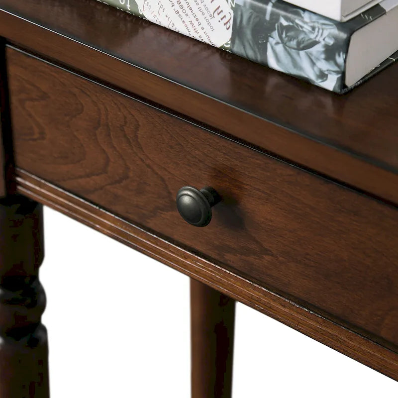 Jeln traditioneller Konsolentisch aus Holz, 38 Zoll, mit einem Regalboden von Furniture of America