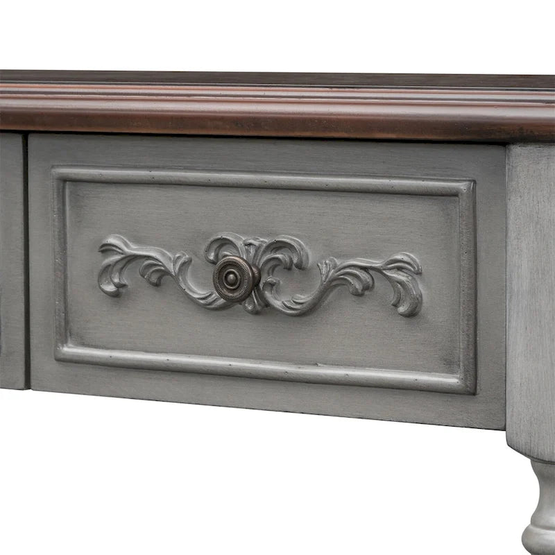Table console incurvée Merax avec 4 tiroirs et 1 étagère