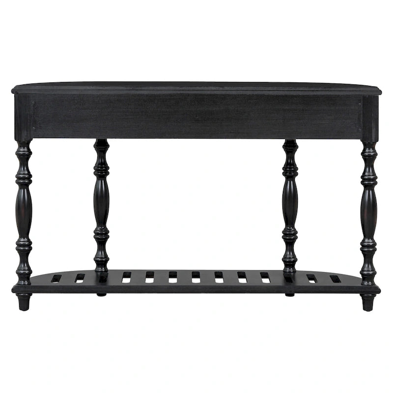 Table console incurvée Merax avec 4 tiroirs et 1 étagère