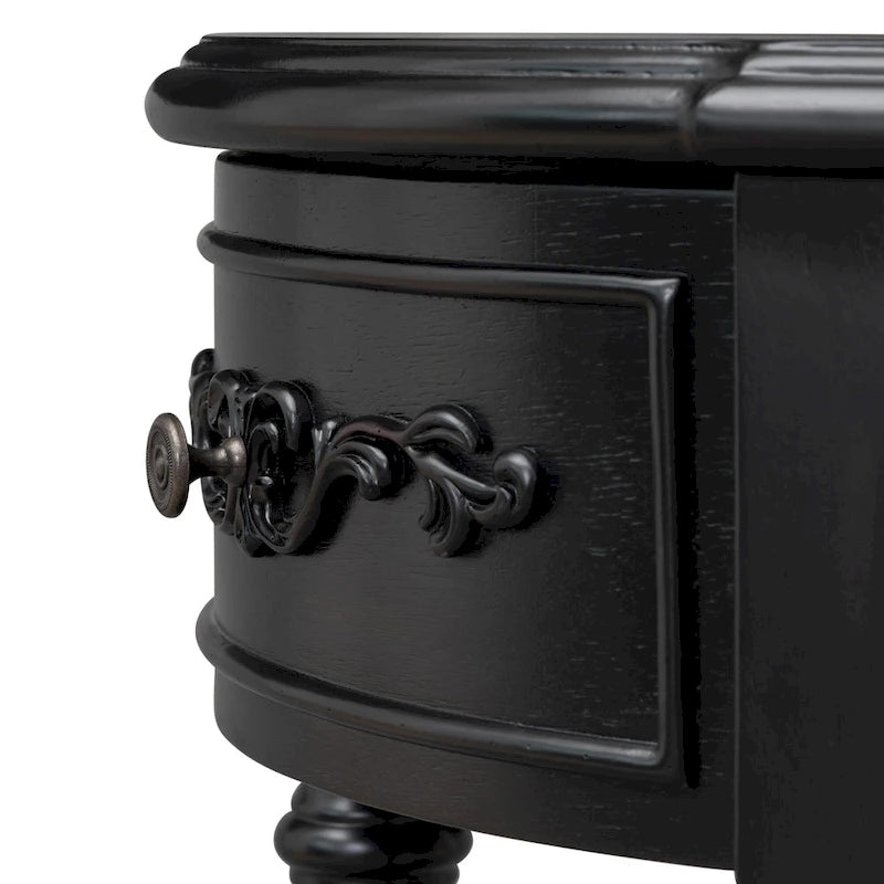 Table console incurvée Merax avec 4 tiroirs et 1 étagère
