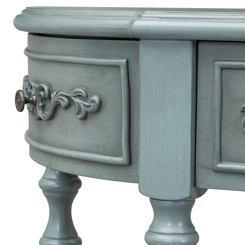 Table console incurvée Merax avec 4 tiroirs et 1 étagère