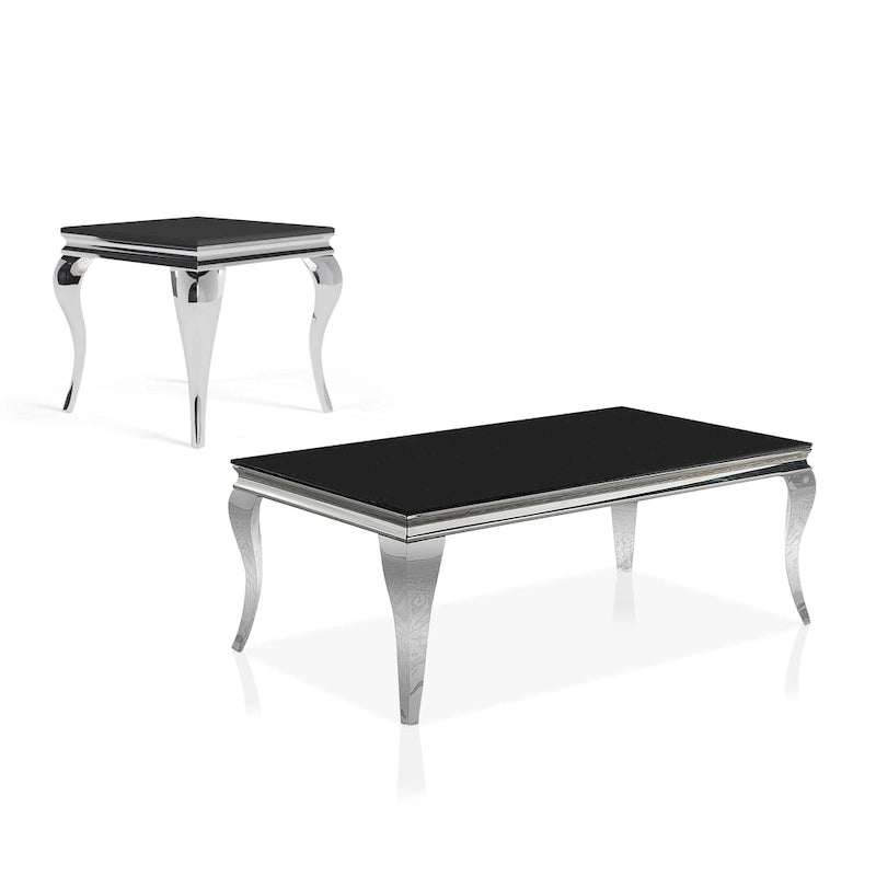 Furniture of America Kiermeyer Çağdaş Cam 2 Parçalı Sehpa Takımı